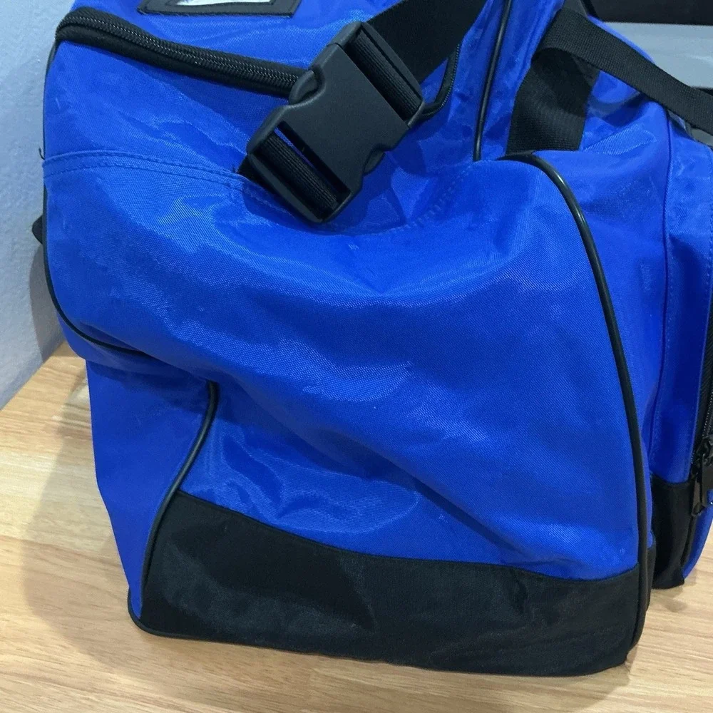 Vintage 90's Polo RL Sport Blue Gym Duffel Bag Travel Carry-On Large 23